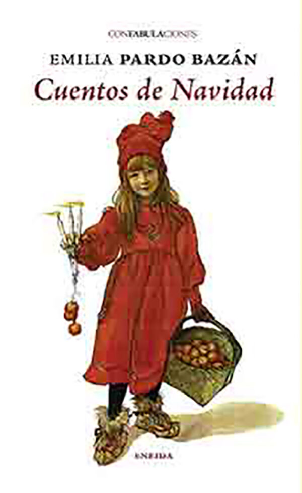 una niña con un vestido rojo sosteniendo una canasta de comida